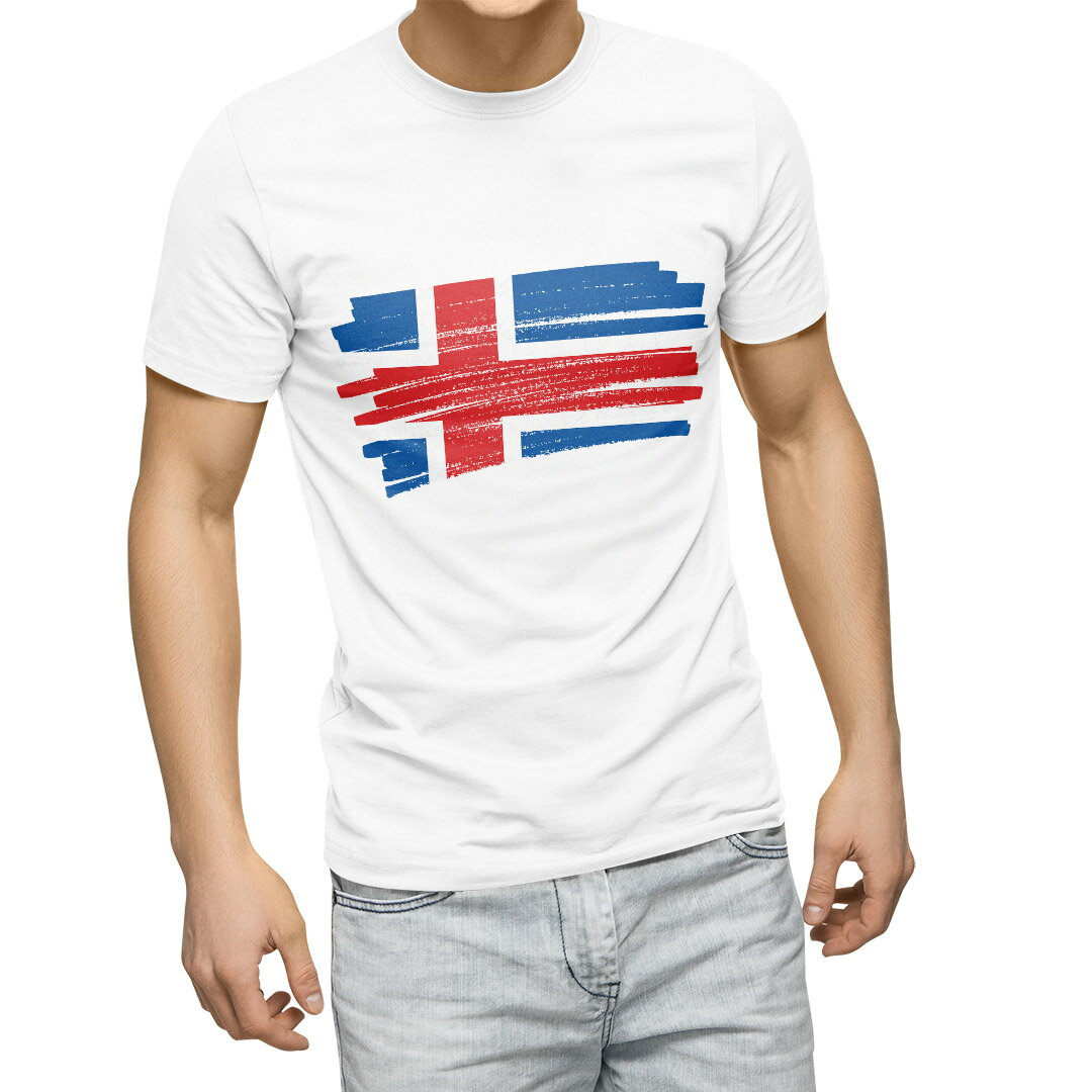乐天商城 - Tシャツ メンズ 半袖 ホワイト グレー デザイン S M L XL 2XL Tシャツ ティーシャツ T shirt 018469 iceland アイスランド