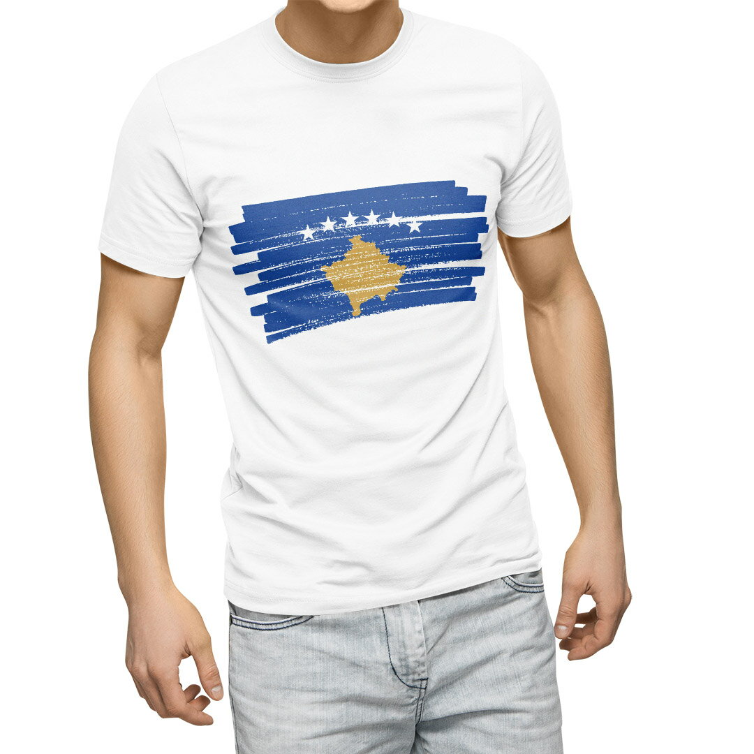 Original - Tシャツ メンズ 半袖 ホワイト グレー デザイン S M L XL 2XL Tシャツ ティーシャツ T shirt 018483 kosovo コソボ
