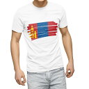 Tシャツ メンズ 半袖 ホワイト グレー デザイン S M L XL 2XL Tシャツ ティーシャツ T shirt 018512 mongolia モンゴル