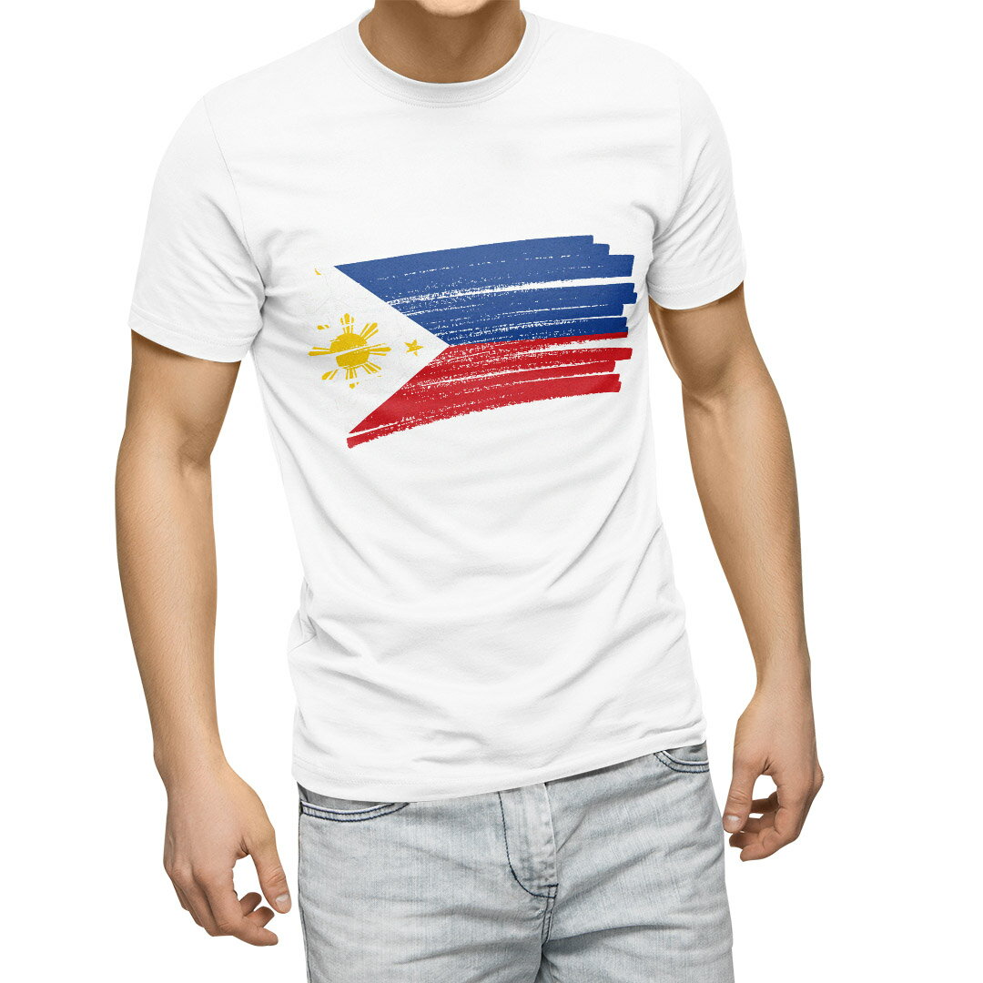 Tシャツ メンズ 半袖 ホワイト グレー デザイン S M L XL 2XL Tシャツ ティーシャツ T shirt 018537 philippines フィリピン