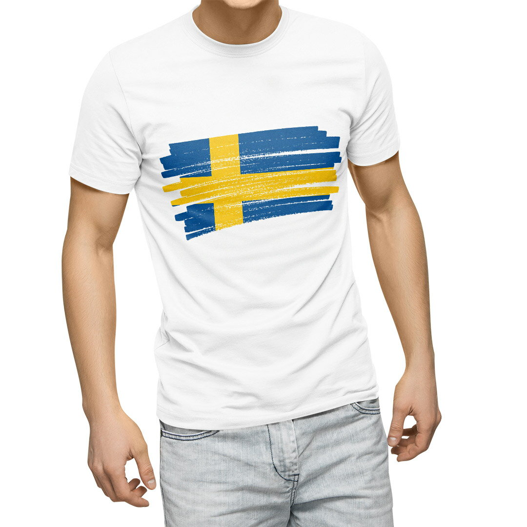 Tシャツ メンズ 半袖 ホワイト グレー デザイン S M L XL 2XL Tシャツ ティーシャツ T shirt 018572 sweden スウェーデン