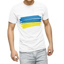 tシャツ メンズ 半袖 ホワイト グレー デザイン XS S M L XL 2XL Tシャツ ティーシャツ T shirt 018590 国旗 ukraine ウクライナ