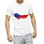 Tシャツ メンズ 半袖 ホワイト グレー デザイン S M L XL 2XL Tシャツ ティーシャツ T shirt 018809 czech_republic チェコ共和国 890円