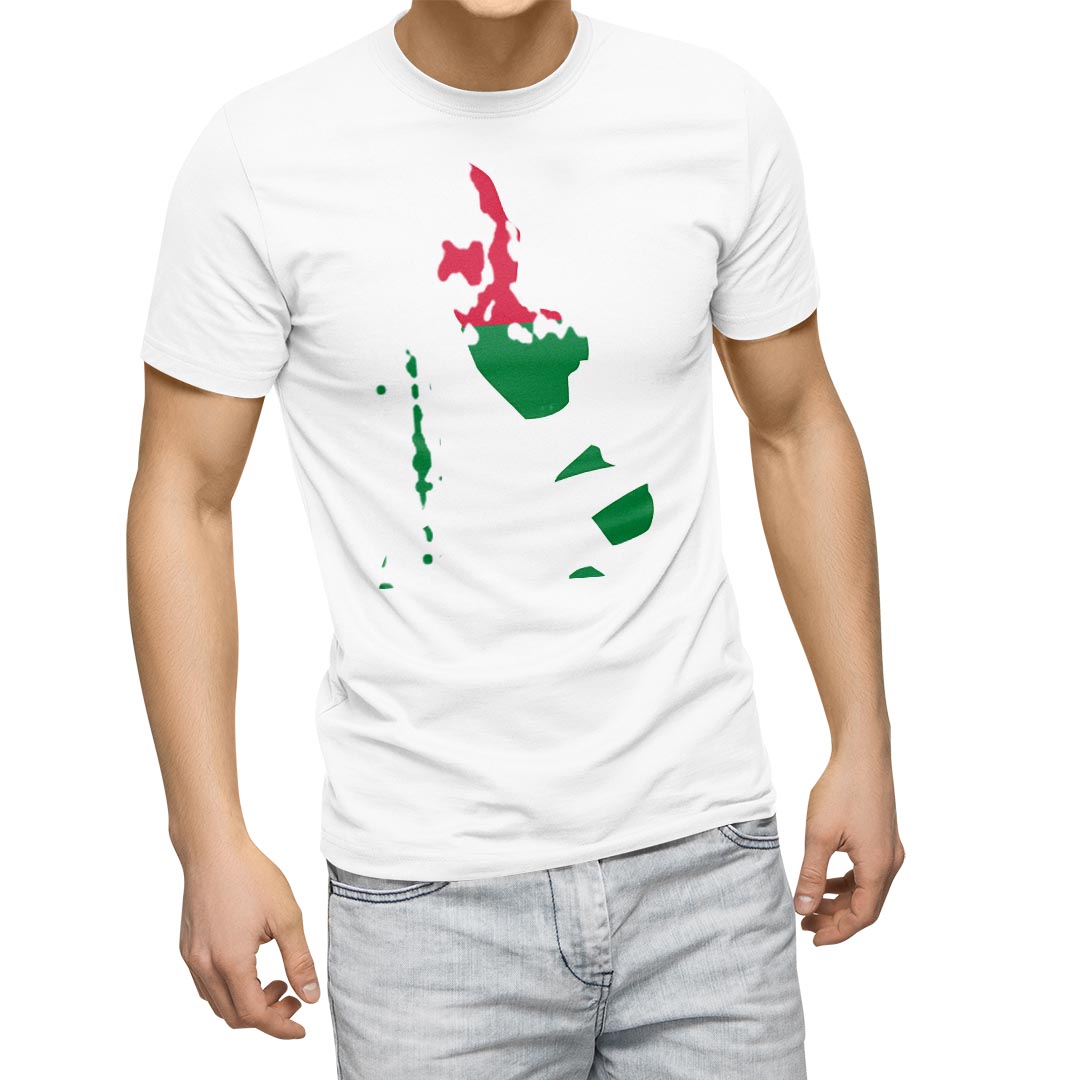 Tシャツ メンズ 半袖 ホワイト グレー デザイン S M L XL 2XL Tシャツ ティーシャツ T shirt 018881 maldives モルディブ