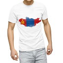 Tシャツ メンズ 半袖 ホワイト グレー デザイン S M L XL 2XL Tシャツ ティーシャツ T shirt 018890 mongolia モンゴル