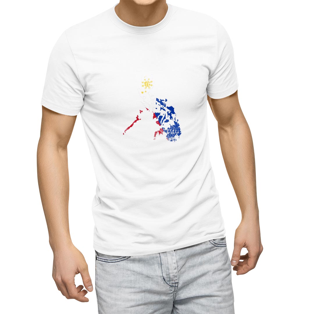 Tシャツ メンズ 半袖 ホワイト グレー デザイン S M L XL 2XL Tシャツ ティーシャツ T shirt 018922 philippines フィリピン