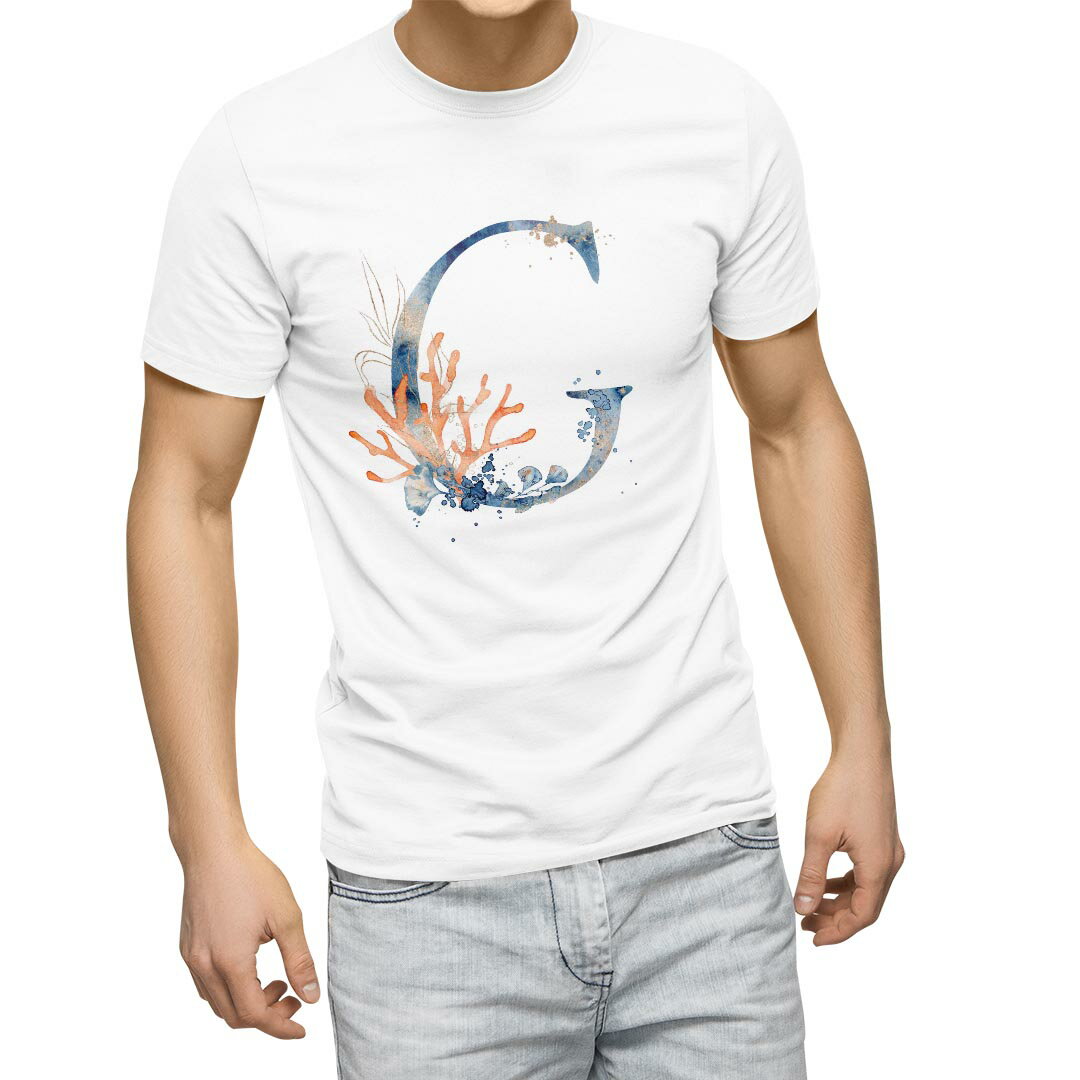 Tシャツ メンズ 半袖 ホワイト グレー デザイン S M L XL 2XL Tシャツ ティーシャツ T shirt 019659 文字 g アルファベット