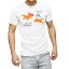 Tシャツ メンズ 半袖 ホワイト グレー デザイン S M L XL 2XL Tシャツ ティーシャツ T shirt 019751 金魚 Goldfish 魚