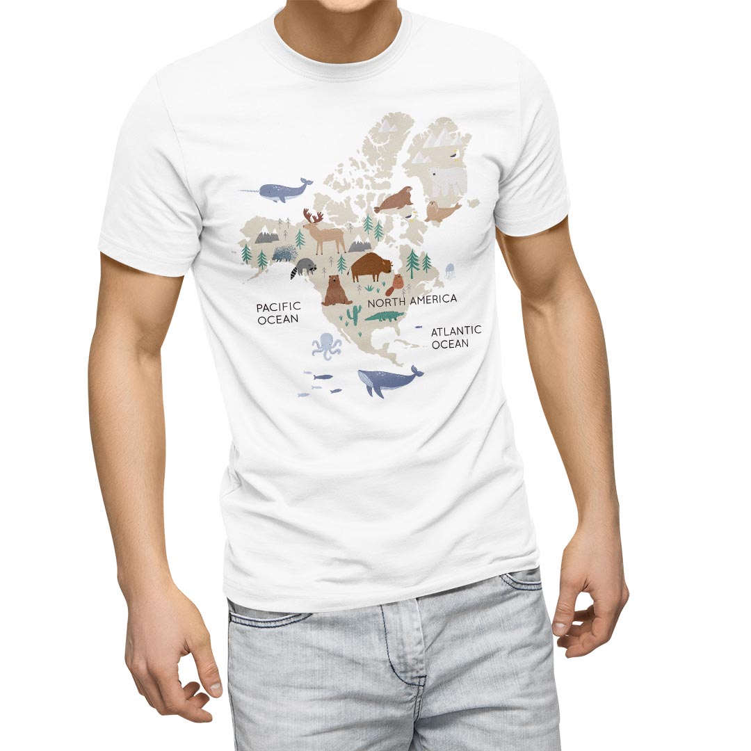 kabe㤨T  Ⱦµ ۥ磻 졼 ǥ S M L XL 2XL T ƥ T shirt 019962 north america map ưʪ ϿޡפβǤʤ890ߤˤʤޤ