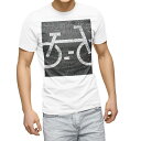 Tシャツ メンズ 半袖 ホワイト 無地 デザイン M ティーシャツ T shirt 001124 自転車 道路