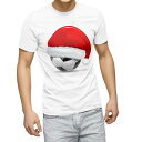 Tシャツ メンズ 半袖 ホワイト 無地 デザイン M ティーシャツ T shirt 001213 サッカー クリスマス(4)