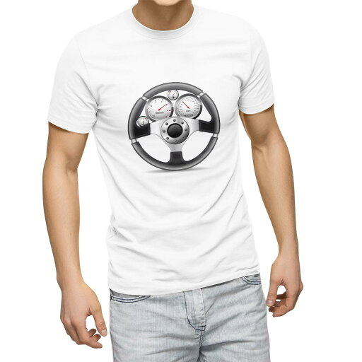 Tシャツ メンズ 半袖 ホワイト 無地 デザイン M ティーシャツ T shirt 002757 車 ハンドル イラスト Tシャツ メンズ 半袖 ホワイト 無地 デザイン M ティーシャツ T shirt 002757 車 ハンドル イラスト