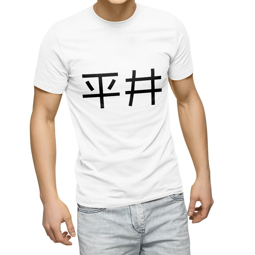Tシャツ メンズ 半袖 ホワイト 無地 デザイン M ティーシャツ T shirt 021641 苗字 名前 平井