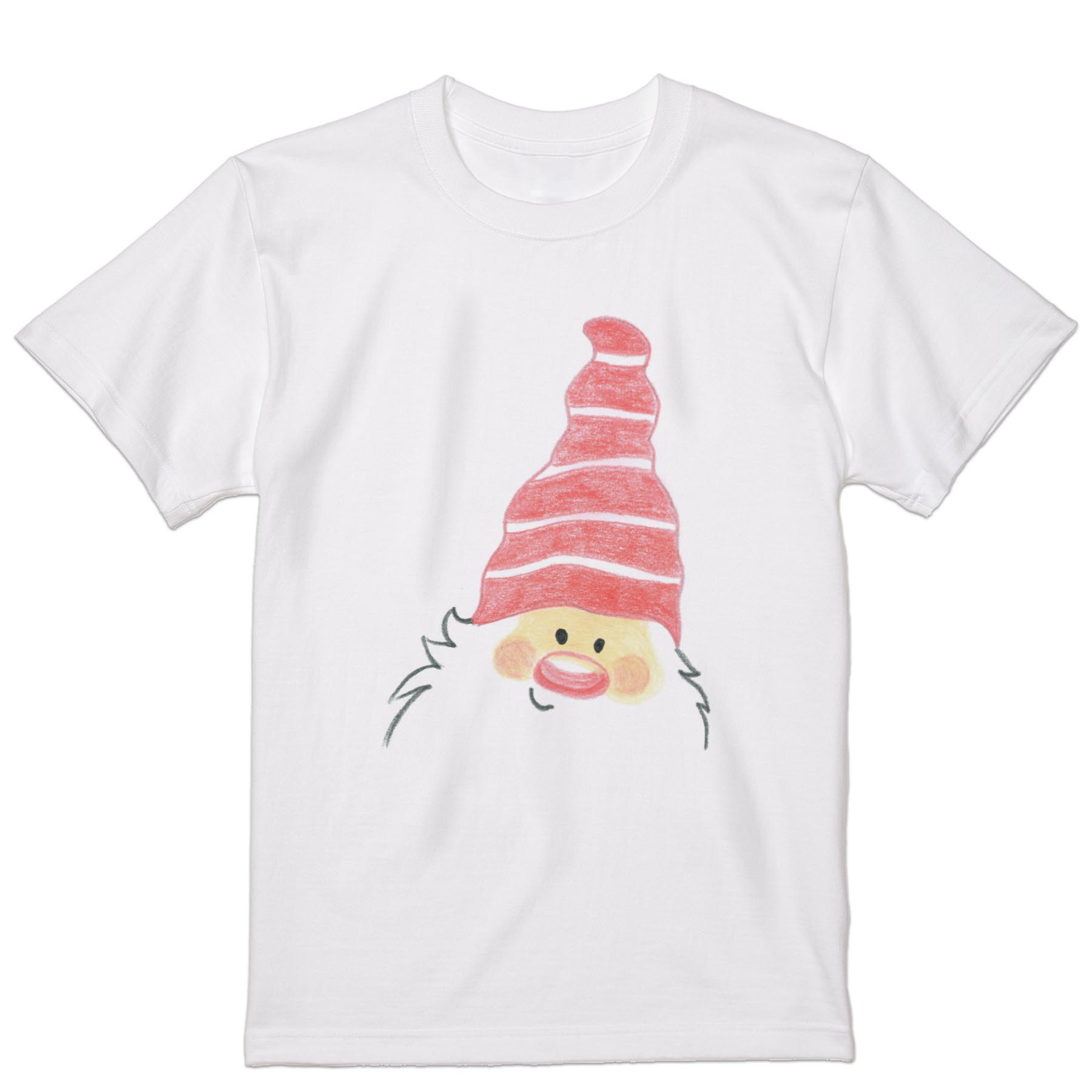 Plain - Tシャツ メンズ 半袖 ホワイト 無地 デザイン M ティーシャツ T shirt 026239 クリスマス　サンタクロース