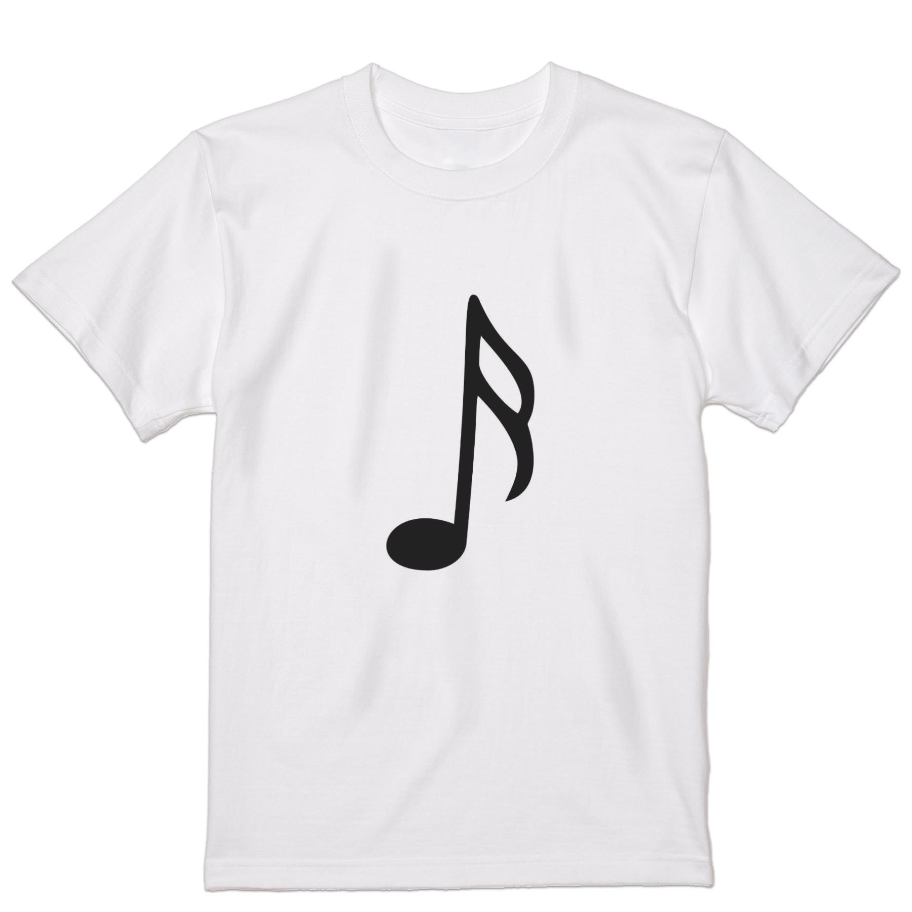 Tシャツ メンズ 半袖 ホワイト 無地 デザイン M ティーシャツ T shirt 031901 音符 十六分音符