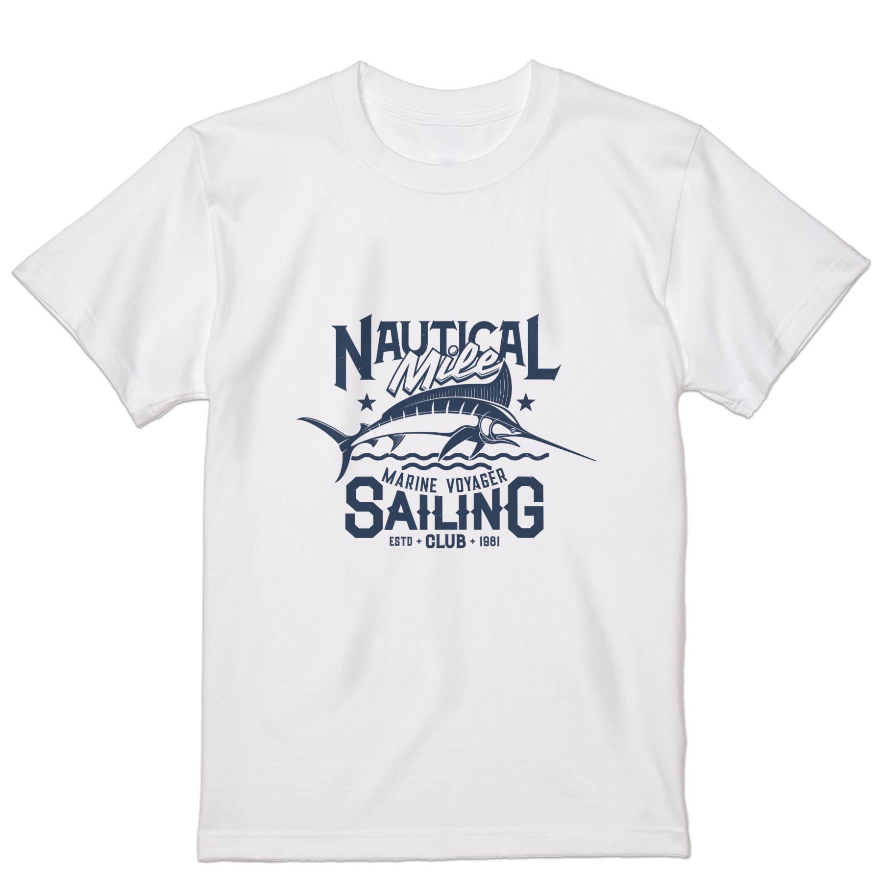 Tシャツ メンズ 半袖 ホワイト 無地 デザイン M ティーシャツ T shirt 032267 カジキマグロ