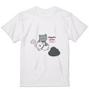 Tシャツ メンズ 半袖 ホワイト 無地 デザイン M ティーシャツ T shirt 032557 ネコ cat かわいい(4)