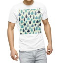 Tシャツ メンズ 半袖 ホワイト 無地 デザイン M ティーシャツ T shirt 006997 葉っぱ 模様 植物(4)