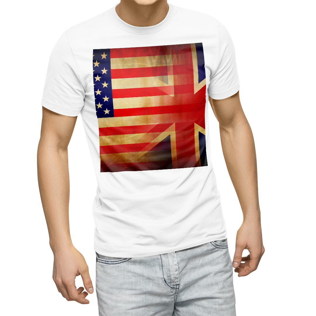 Tシャツ メンズ 半袖 ホワイト 無地 デザイン M ティーシャツ T shirt 012669 アメリカ イギリス アンティーク