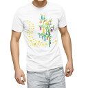 Tシャツ メンズ 半袖 ホワイト 無地 デザイン M ティーシャツ T shirt 013355 七夕 イベント 星