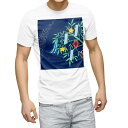 Tシャツ メンズ 半袖 ホワイト 無地 デザイン M ティーシャツ T shirt 013740 七夕 短冊 夏