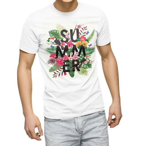 Tシャツ メンズ 半袖 ホワイト 無地 デザイン M ティーシャツ T shirt 013909 夏 トロピカル リーフ Tシャツ メンズ 半袖 ホワイト 無地 デザイン M ティーシャツ T shirt 013909 夏 トロピカル リーフ