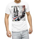 Tシャツ メンズ 半袖 ホワイト 無地 デザイン M ティーシャツ T shirt 014209 音楽 楽器 ロック(4)
