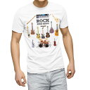 Tシャツ メンズ 半袖 ホワイト 無地 デザイン M ティーシャツ T shirt 014910 ROCK 音楽 ギター(4)