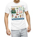 Tシャツ メンズ 半袖 ホワイト 無地 デザイン M ティーシャツ T shirt 015273 こどもの日 鯉のぼり 兜 熊