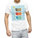 Tシャツ メンズ 半袖 ホワイト 無地 デザイン M ティーシャツ T shirt 015274 こどもの日 鯉のぼり 兜 熊