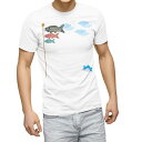 Tシャツ メンズ 半袖 ホワイト 無地 デザイン M ティーシャツ T shirt 015340 こどもの日 鯉のぼり 兜 熊
