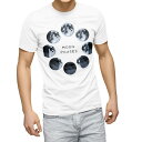 Tシャツ メンズ 半袖 ホワイト 無地 デザイン M ティーシャツ T shirt 015916 太陽系 宇宙 惑星(4)
