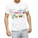 Tシャツ メンズ 半袖 ホワイト 無地 デザイン M ティーシャツ T shirt 016460 鯉のぼり こどもの日 柏餅