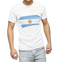 Tシャツ メンズ 半袖 ホワイト 無地 デザイン M ティーシャツ T shirt 018385 argentina アルゼンチン(4)