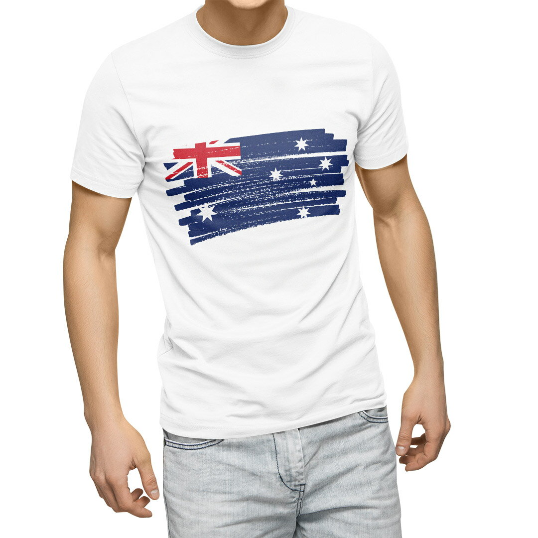 Tシャツ メンズ 半袖 ホワイト 無地 デザイン M ティーシャツ T shirt 018388 australia オーストラリア