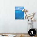 ポスター ウォールステッカー シール式ステッカー 飾り 127×178mm 2L 写真 フォト 壁 インテリア おしゃれ 剥がせる wall sticker poster 000071 海 空 景色