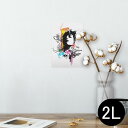 ポスター ウォールステッカー シール式ステッカー 飾り 127×178mm 2L 写真 フォト 壁 インテリア おしゃれ 剥がせる wall sticker poster 000116 HIPHOP イラスト