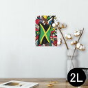 ポスター ウォールステッカー シール式ステッカー 飾り 127×178mm 2L 写真 フォト 壁 インテリア おしゃれ 剥がせる wall sticker poster 000270 ジャマイカ レゲエ HIPHOP