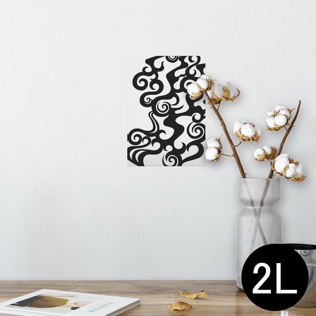 ポスター ウォールステッカー シール式ステッカー 飾り 127×178mm 2L 写真 フォト 壁 インテリア おしゃれ 剥がせる wall sticker poster 000293 イラスト 炎 デザイン