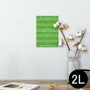 ポスター ウォールステッカー シール式ステッカー 飾り 127×178mm 2L 写真 フォト 壁 インテリア おしゃれ 剥がせる wall sticker poster 000897 サッカー ゴール