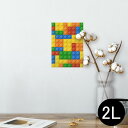ポスター ウォールステッカー シール式ステッカー 飾り 127×178 2L 写真 フォト 壁 インテリア おしゃれ 剥がせる wall sticker poster p2lwsxxxxx-001168-ds ユニーク その他 ブロック カラフル
