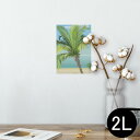 ポスター ウォールステッカー シール式ステッカー 飾り 127×178mm 2L 写真 フォト 壁 インテリア おしゃれ 剥がせる wall sticker poster 001430 やしの木 海