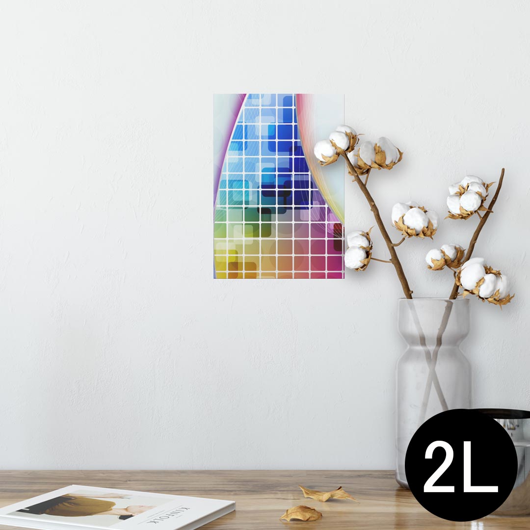 ポスター ウォールステッカー シール式ステッカー 飾り 127×178mm 2L 写真 フォト 壁 インテリア おしゃれ 　剥がせる wall sticker poster 002098 カラフル　キラキラ