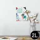 ポスター ウォールステッカー シール式ステッカー 飾り 127×178mm 2L 写真 フォト 壁 インテリア おしゃれ 　剥がせる wall sticker poster 003815 犬　動物　キャラクター