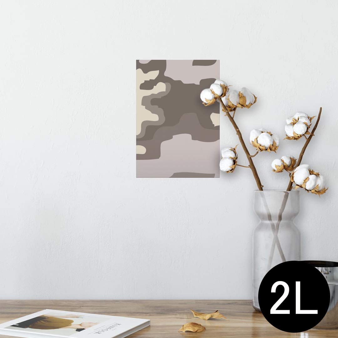 ポスター ウォールステッカー シール式ステッカー 飾り 127×178mm 2L 写真 フォト 壁 インテリア おしゃれ 剥がせる wall sticker poster 004199 迷彩 カモフラ 模様