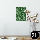 ポスター ウォールステッカー シール式ステッカー 飾り 127×178mm 2L 写真 フォト 壁 インテリア おしゃれ 剥がせる wall sticker poster 004734 和柄 和風 緑(3)