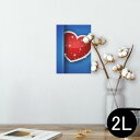 ポスター ウォールステッカー シール式ステッカー 飾り 127×178mm 2L 写真 フォト 壁 インテリア おしゃれ 剥がせる wall sticker poster 005280 ハート バレンタイン キラキラ