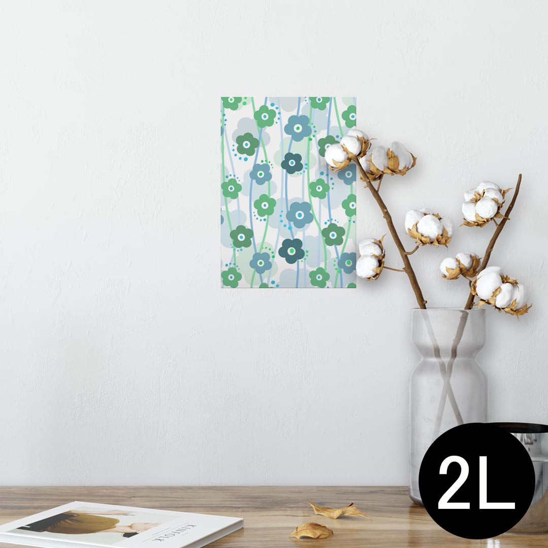 ポスター ウォールステッカー シール式ステッカー 飾り 127×178mm 2L 写真 フォト 壁 インテリア おしゃれ 　剥がせる wall sticker poster 005693 花　フラワー　模様