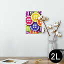 ポスター ウォールステッカー シール式ステッカー 飾り 127×178mm 2L 写真 フォト 壁 インテリア おしゃれ 剥がせる wall sticker poster 005926 カラフル ボタン(3)