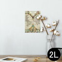 ポスター ウォールステッカー シール式ステッカー 飾り 127×178mm 2L 写真 フォト 壁 インテリア おしゃれ 剥がせる wall sticker poster 006040 世界 地図